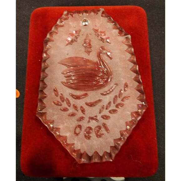 Waterford Crystal 1990 12 Days of Christmas Ornament With Red Velvet Box - Picture 2 of 6